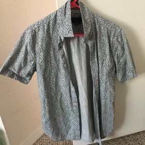 21men flower print button down (XS)
